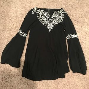 black and white forever 21 dress